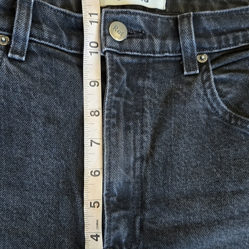 Reformation Liza High Straight Cropped Jeans Size 29 Faded Black Wash - Picture 6 of 10